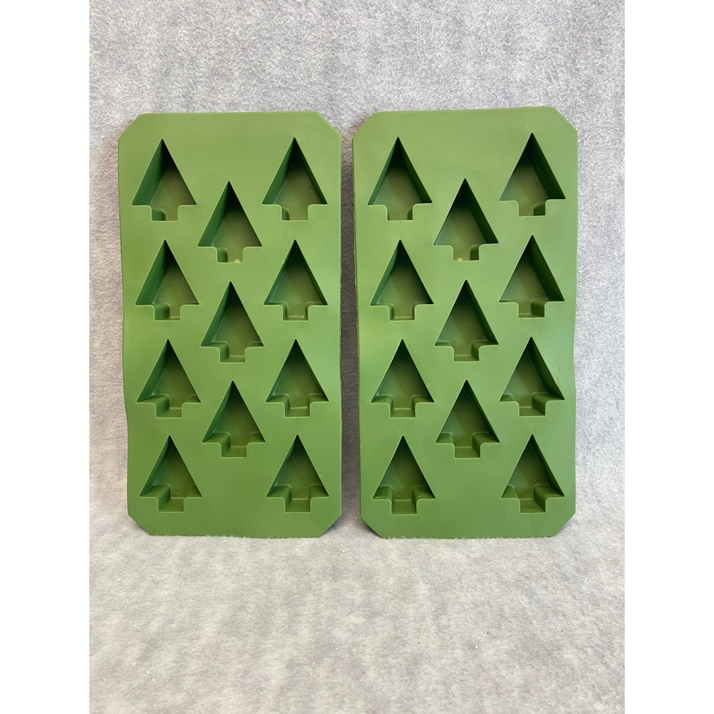 Christmas Tree Cookie‎ Candy Baking Silicone Mold Holiday Festive Party Set of 2